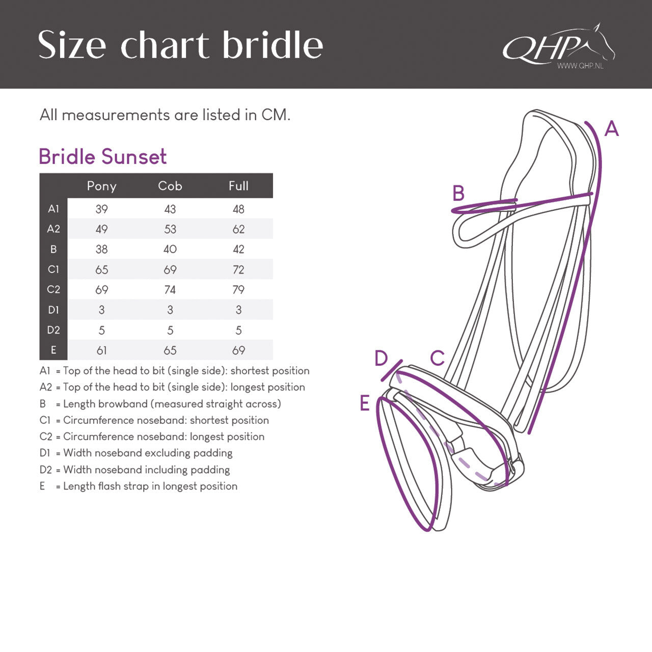 Cabezada inglesa Cabezada inglesa Sunset incl. reins QHP para equitación - vista 11