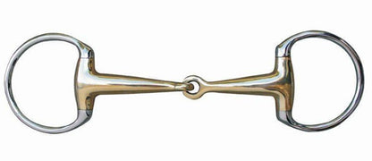 Embocaduras Filete oliva, 16 mm, argentan, anillas de inox HKM para equitación