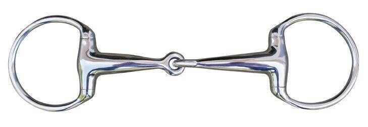 Embocaduras Filete oliva, 18 mm, acero inoxidable HKM para equitación