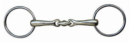Embocaduras Filete doble articulación, 20 mm, acero inoxidable HKM para equitación
