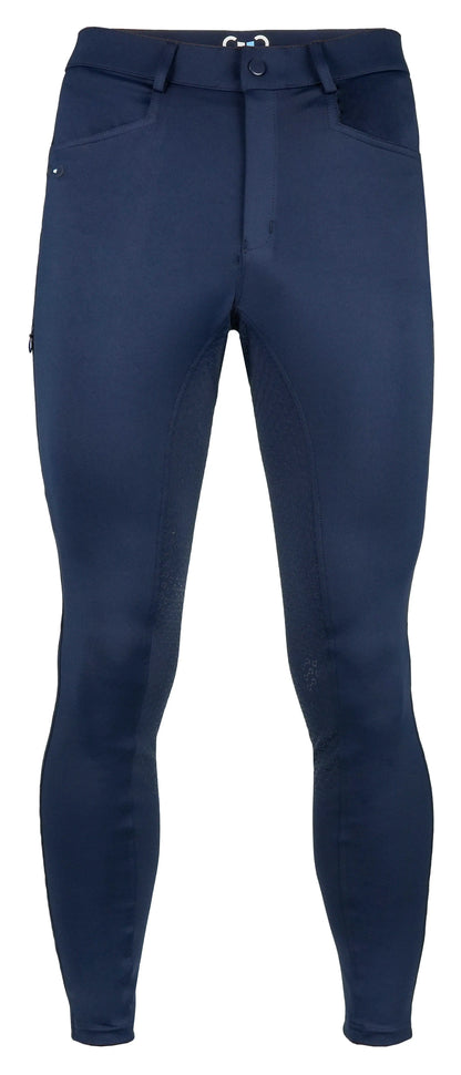 Pantalones Pantalón fondo de silicona Riding World - River hombre Azul marino para equitación