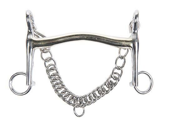 Embocaduras Bocado pequeño de Argentan, 16 mm, pieza horizonta HKM para equitación
