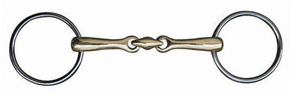 Embocaduras Filete tres piezas, argentan 14 mm HKM para equitación