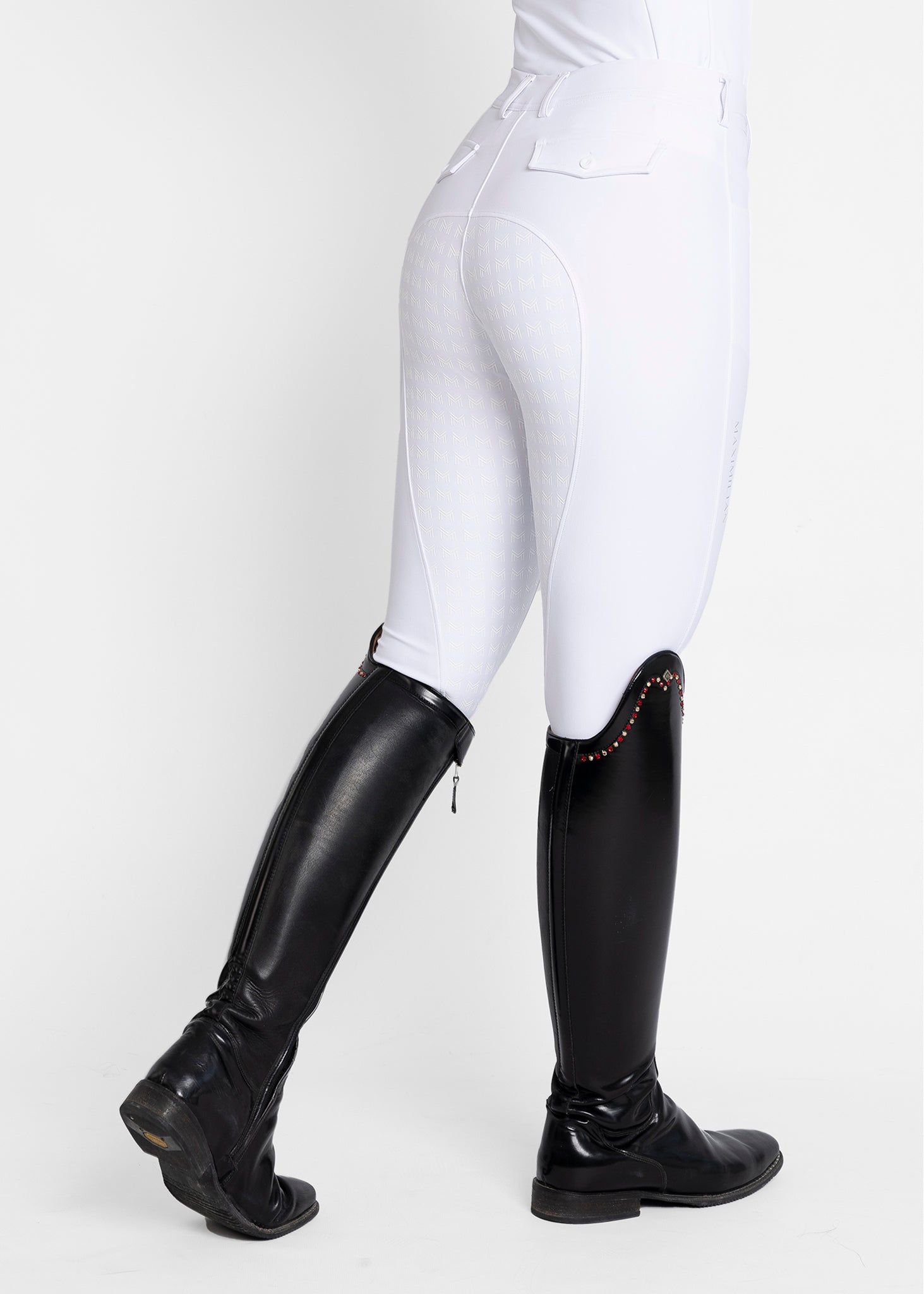 Producto ecuestre Maximilian Equestrian Reflection Breeches (White) detalle 5