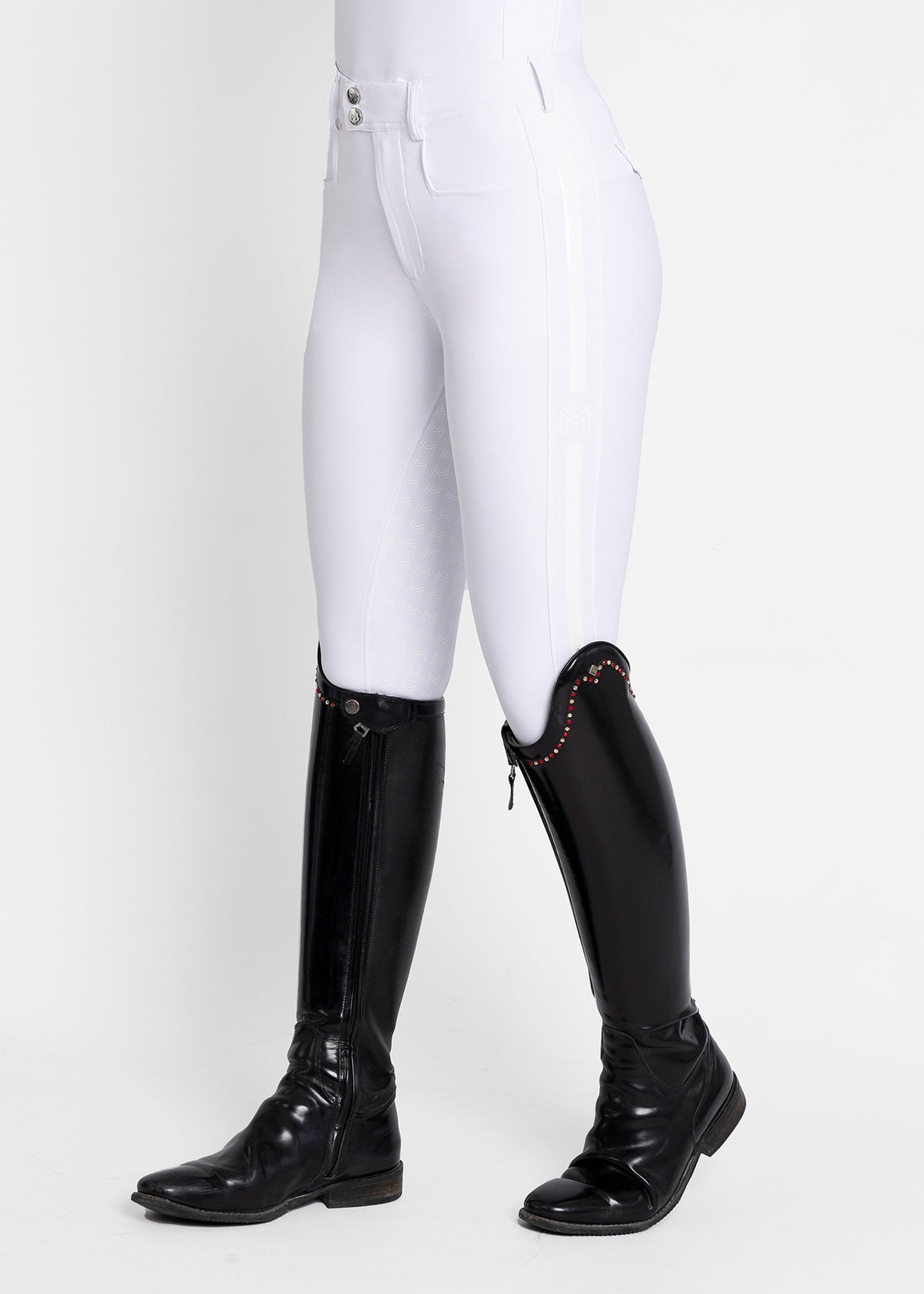 Producto ecuestre Maximilian Equestrian Reflection Breeches (White) detalle 3