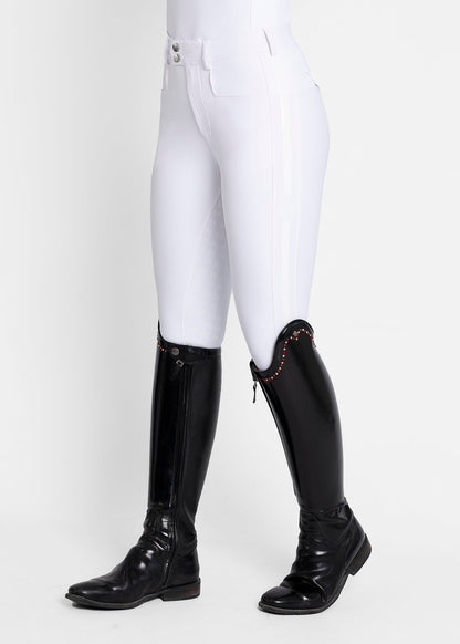Producto ecuestre Maximilian Equestrian Reflection Breeches (White) detalle 3