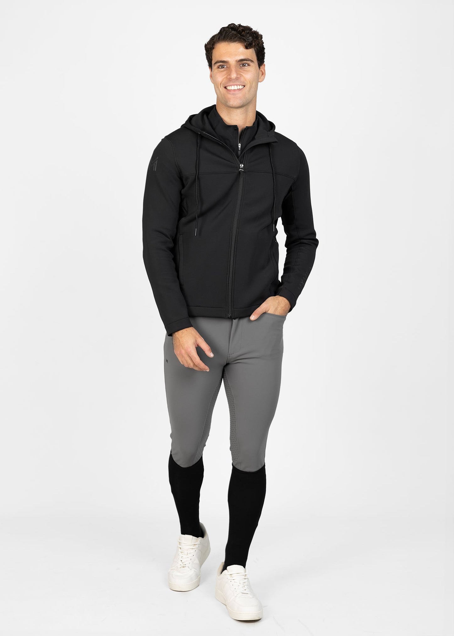 Producto ecuestre Maximilian Equestrian Club Zip Hoodie (Black) detalle 10