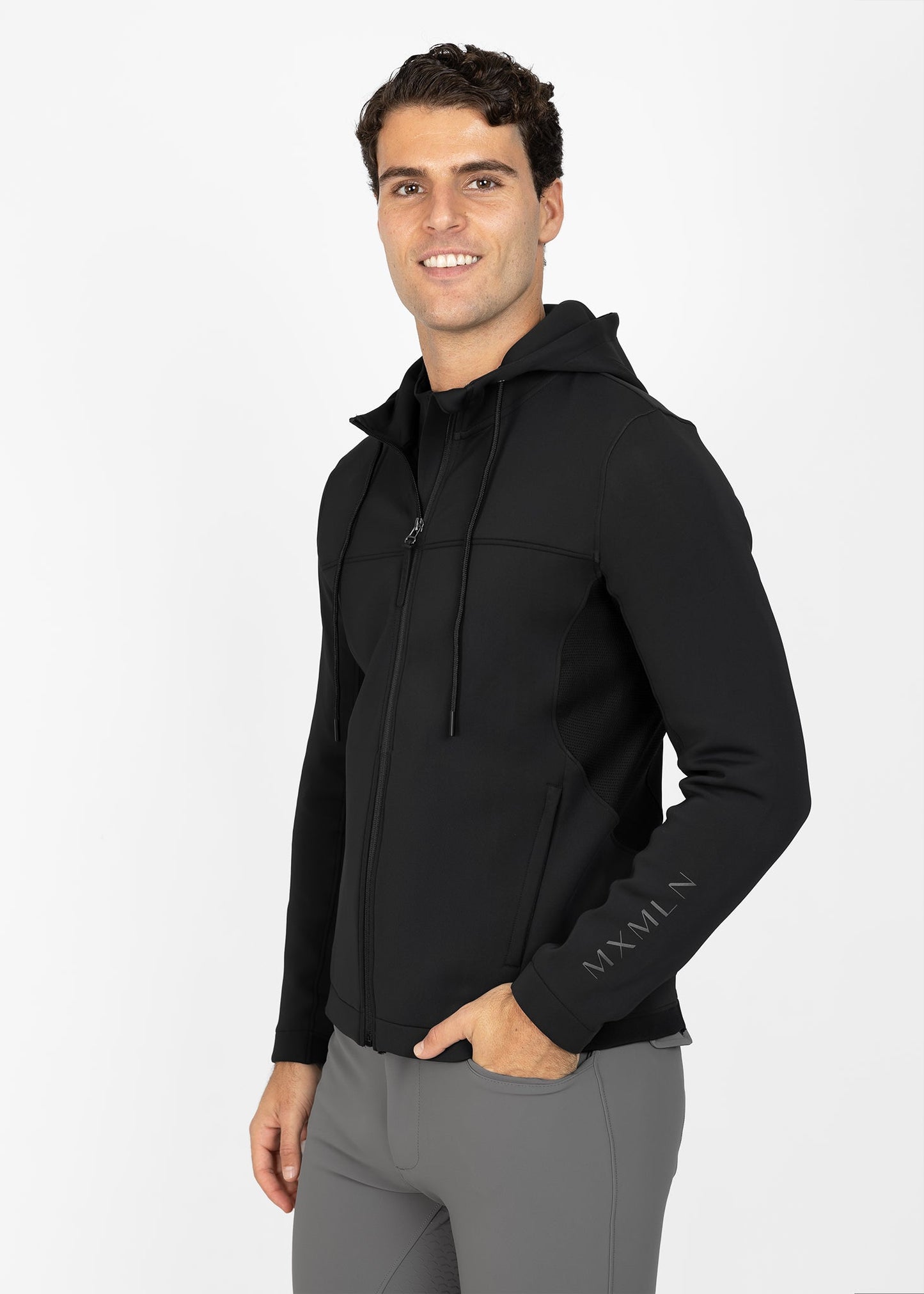 Producto ecuestre Maximilian Equestrian Club Zip Hoodie (Black) detalle 2