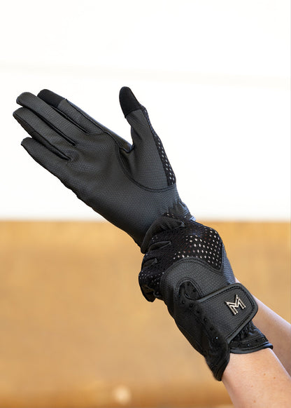 Producto ecuestre Maximilian Equestrian Ava Riding Gloves (Black) detalle 3
