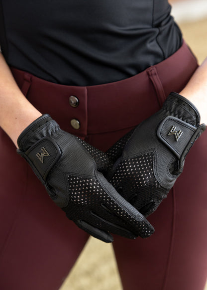 Producto ecuestre Maximilian Equestrian Ava Riding Gloves (Black) vista principal