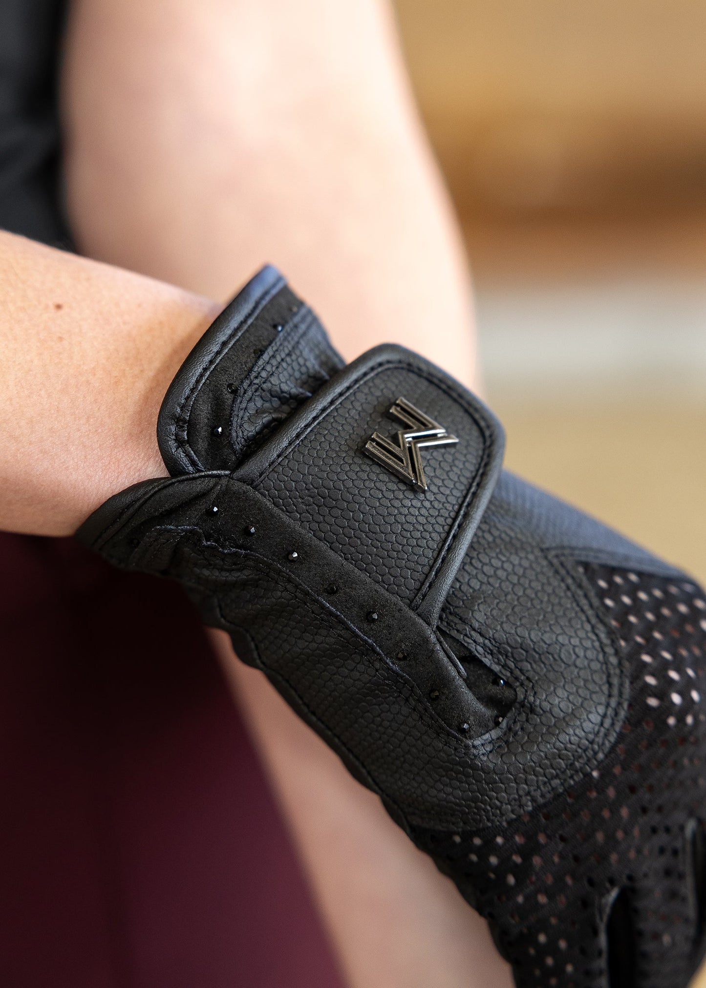 Producto ecuestre Maximilian Equestrian Ava Riding Gloves (Black) detalle 4