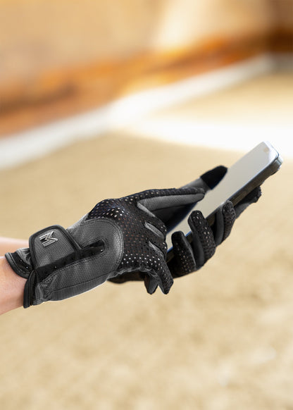 Producto ecuestre Maximilian Equestrian Ava Riding Gloves (Grey/Black) detalle 3