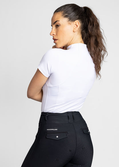 Camiseta técnica Maximilian Equestrian Short Sleeve ropa técnica (White/Gold) detalle 2