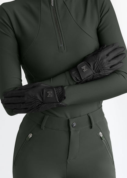 Producto ecuestre Maximilian Equestrian Emblem Riding Gloves (Black) detalle 3