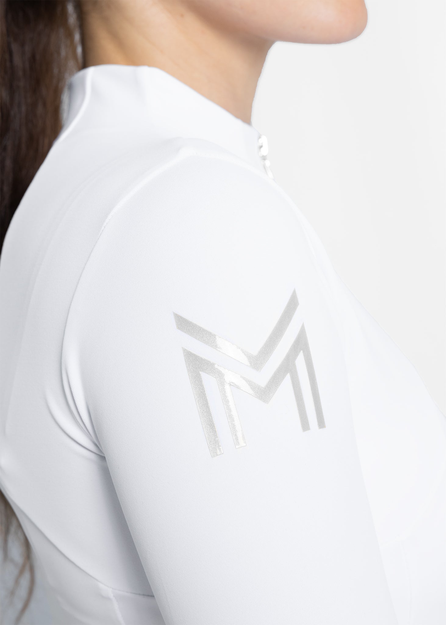 Camiseta técnica Maximilian Equestrian Long Sleeve ropa técnica (White/Silver) detalle 5