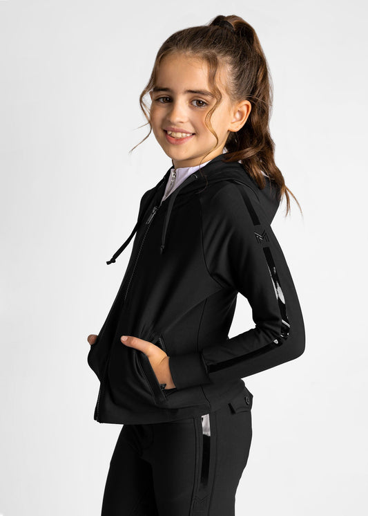 Accesorio ecuestre Maximilian Equestrian YR Reflection Zip Hoodie (Black) para equitación