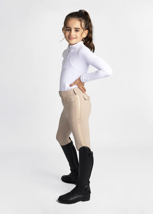 Pantalones Maximilian Equestrian YR Reflection pantalón de equitación (Beige) para equitación