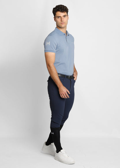 Camiseta técnica Maximilian Equestrian Blaze Polo Shirt (Steel Blue) detalle 8