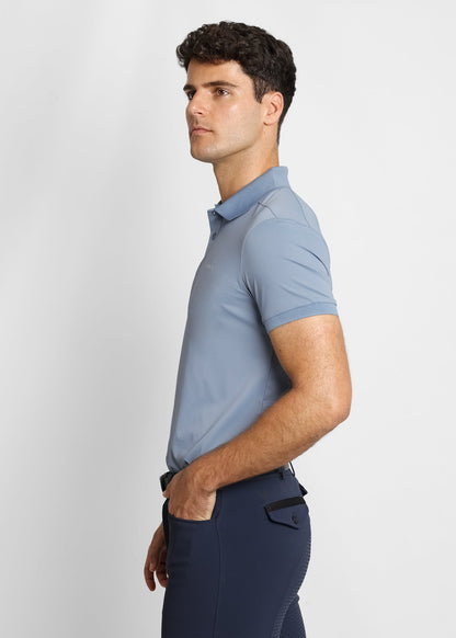 Camiseta técnica Maximilian Equestrian Blaze Polo Shirt (Steel Blue) detalle 2