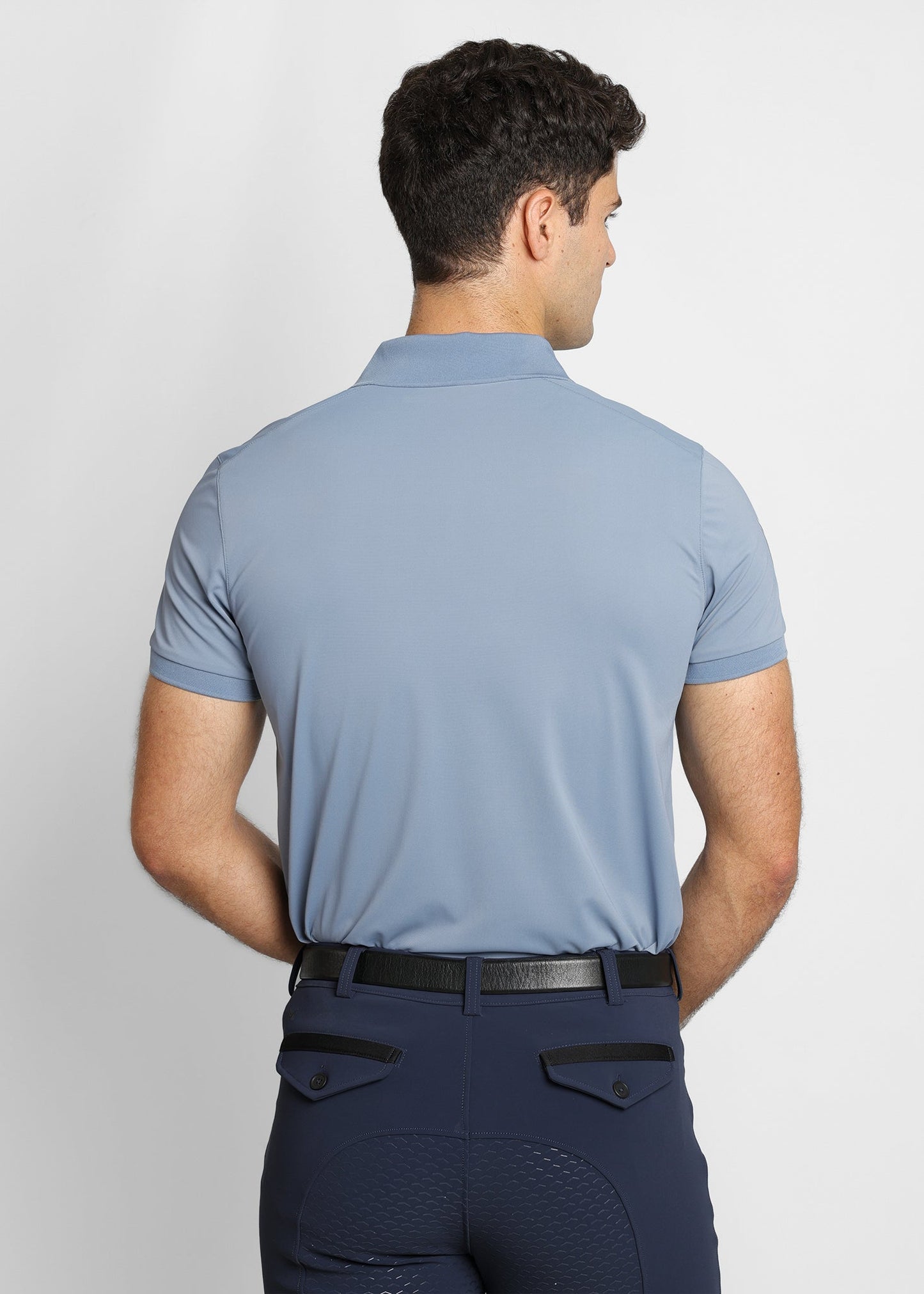 Camiseta técnica Maximilian Equestrian Blaze Polo Shirt (Steel Blue) detalle 3