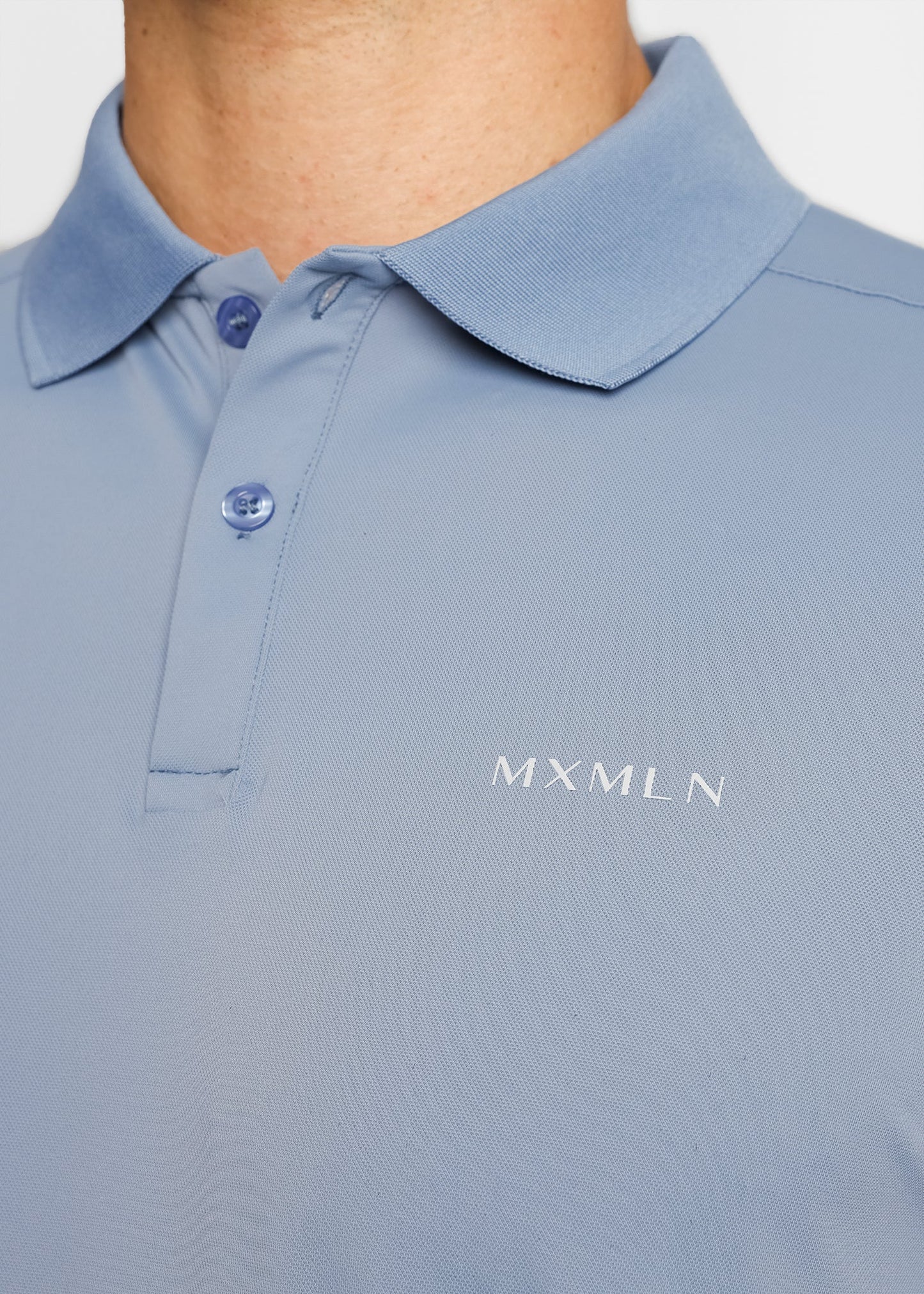 Camiseta técnica Maximilian Equestrian Blaze Polo Shirt (Steel Blue) detalle 6
