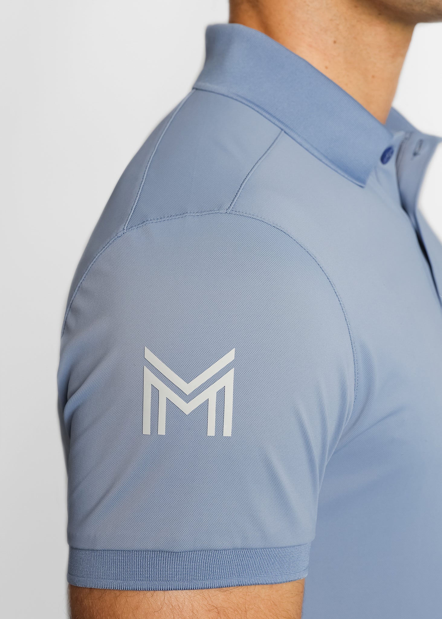 Camiseta técnica Maximilian Equestrian Blaze Polo Shirt (Steel Blue) detalle 7