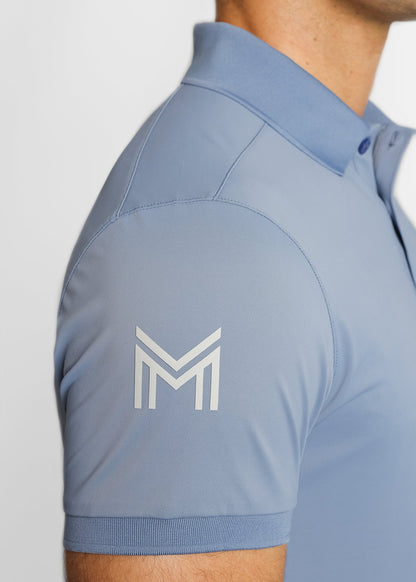 Camiseta técnica Maximilian Equestrian Blaze Polo Shirt (Steel Blue) detalle 7