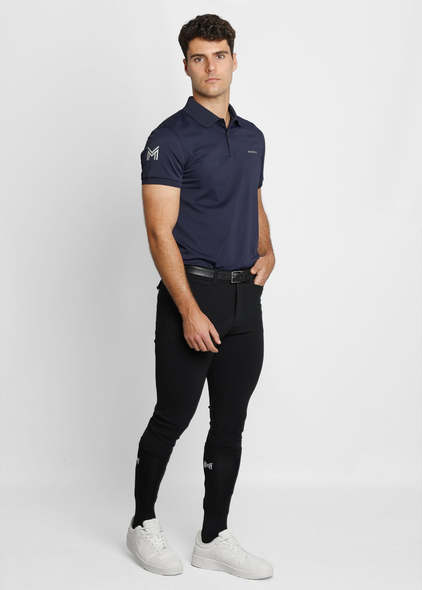 Maximilian Equestrian Blaze Polo Shirt (Navy) para equitación - vista 8