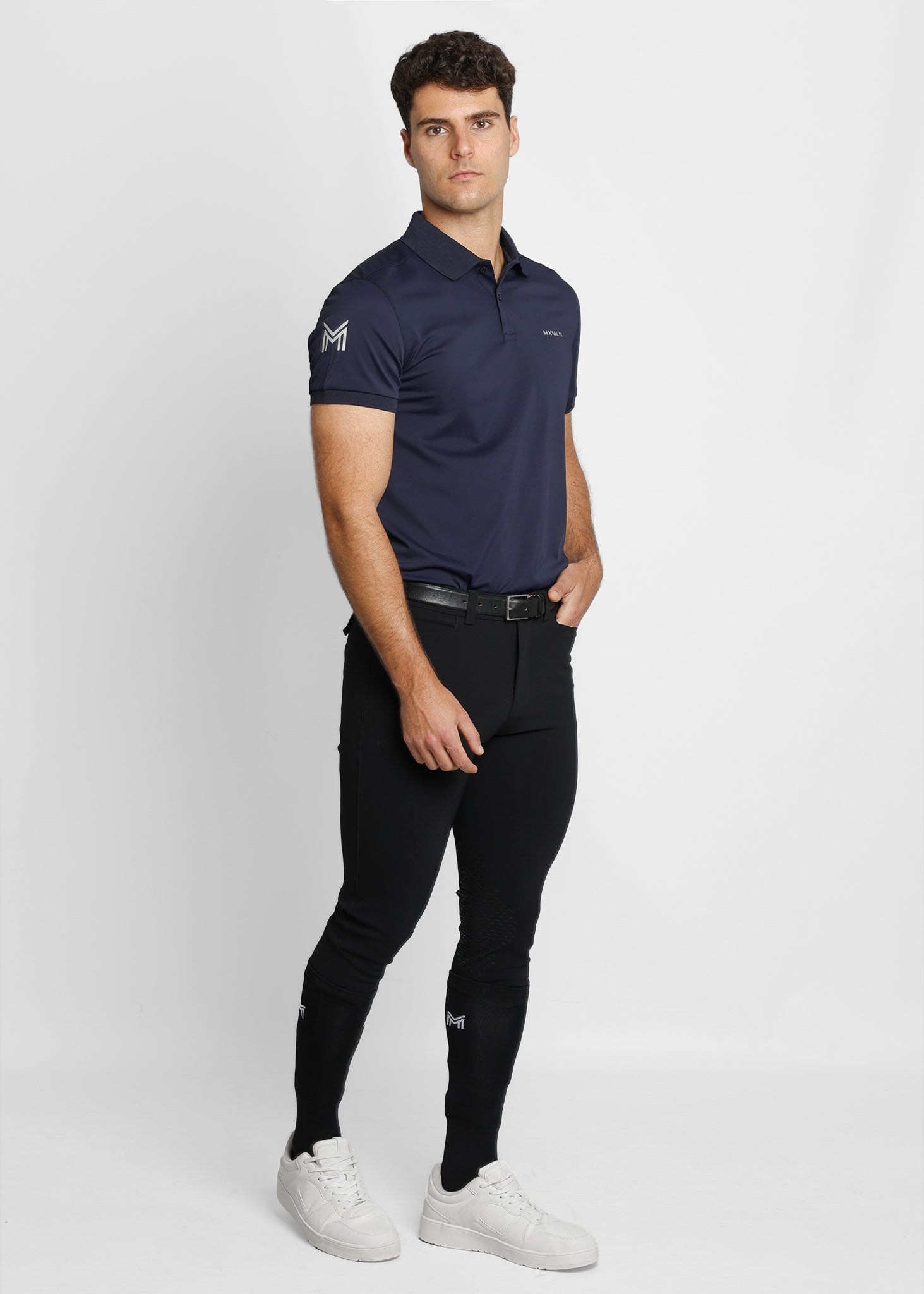 Maximilian Equestrian Blaze Polo Shirt (Navy) para equitación - vista 8