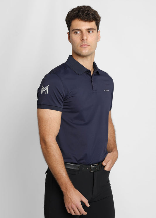 Maximilian Equestrian Blaze Polo Shirt (Navy) para equitación