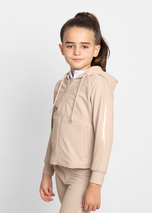 Accesorio ecuestre Maximilian Equestrian YR Reflection Zip Hoodie (Beige) para equitación