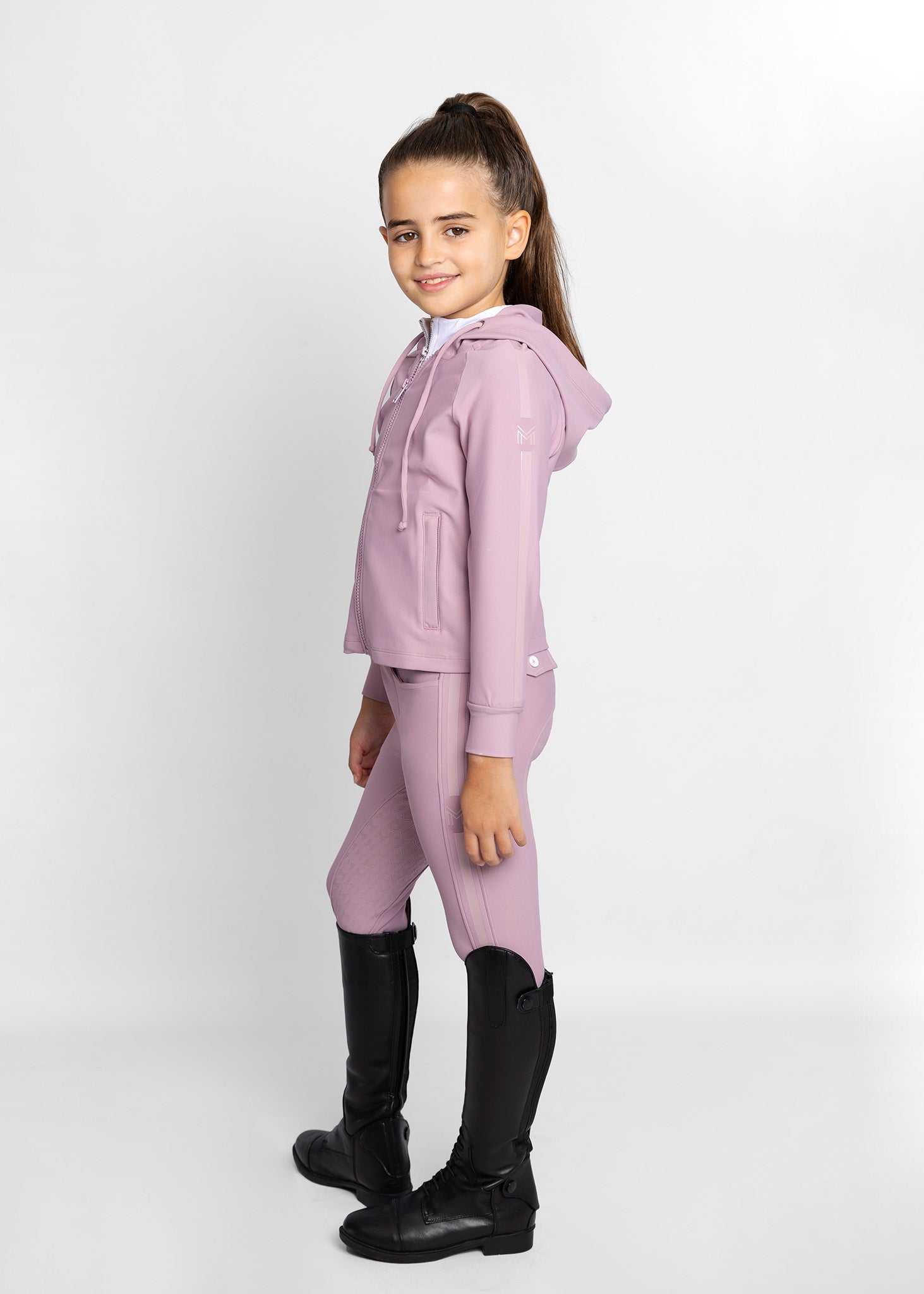 Producto ecuestre Maximilian Equestrian YR Reflection Zip Hoodie (Mauve) detalle 9