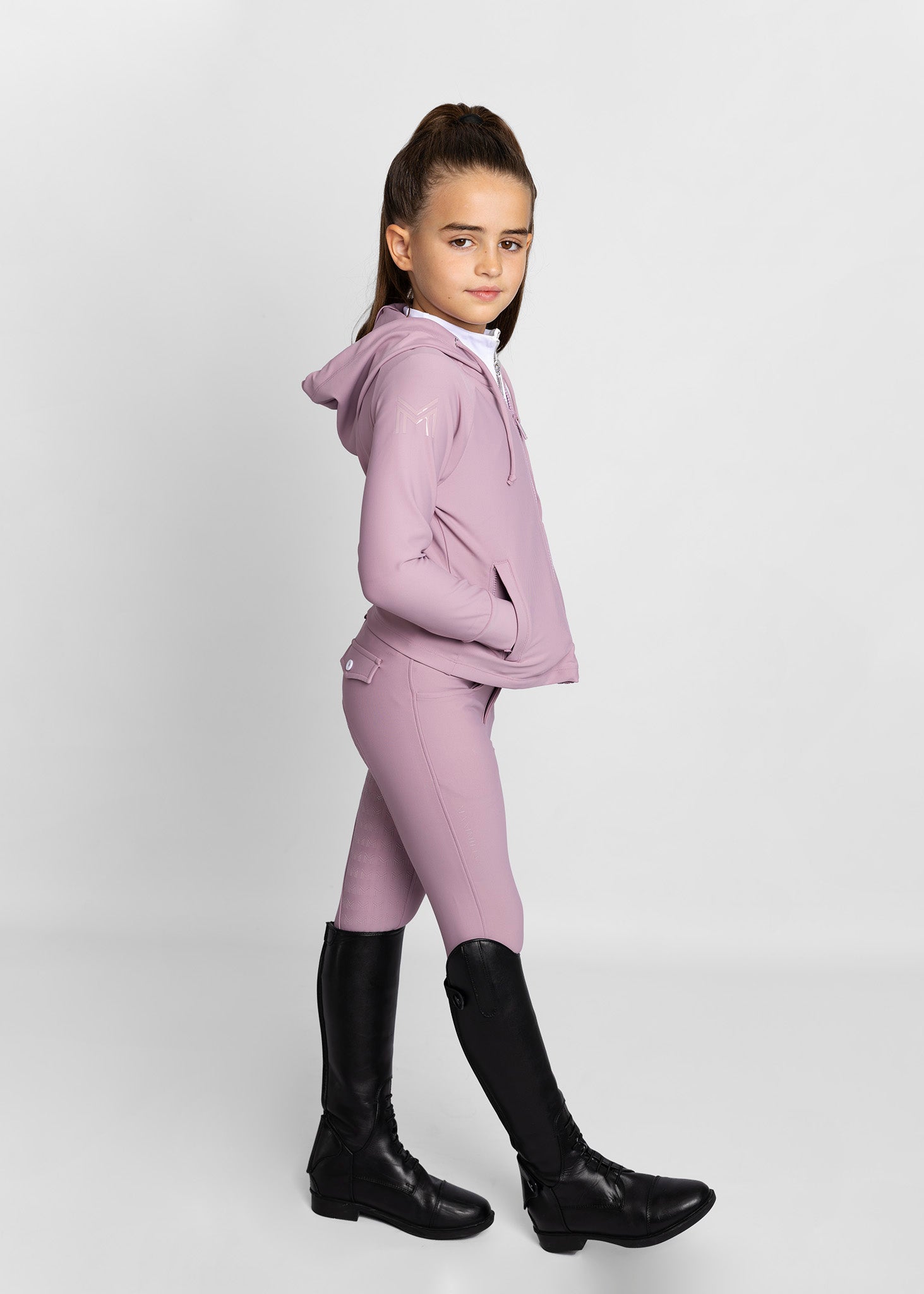 Producto ecuestre Maximilian Equestrian YR Reflection Zip Hoodie (Mauve) detalle 8