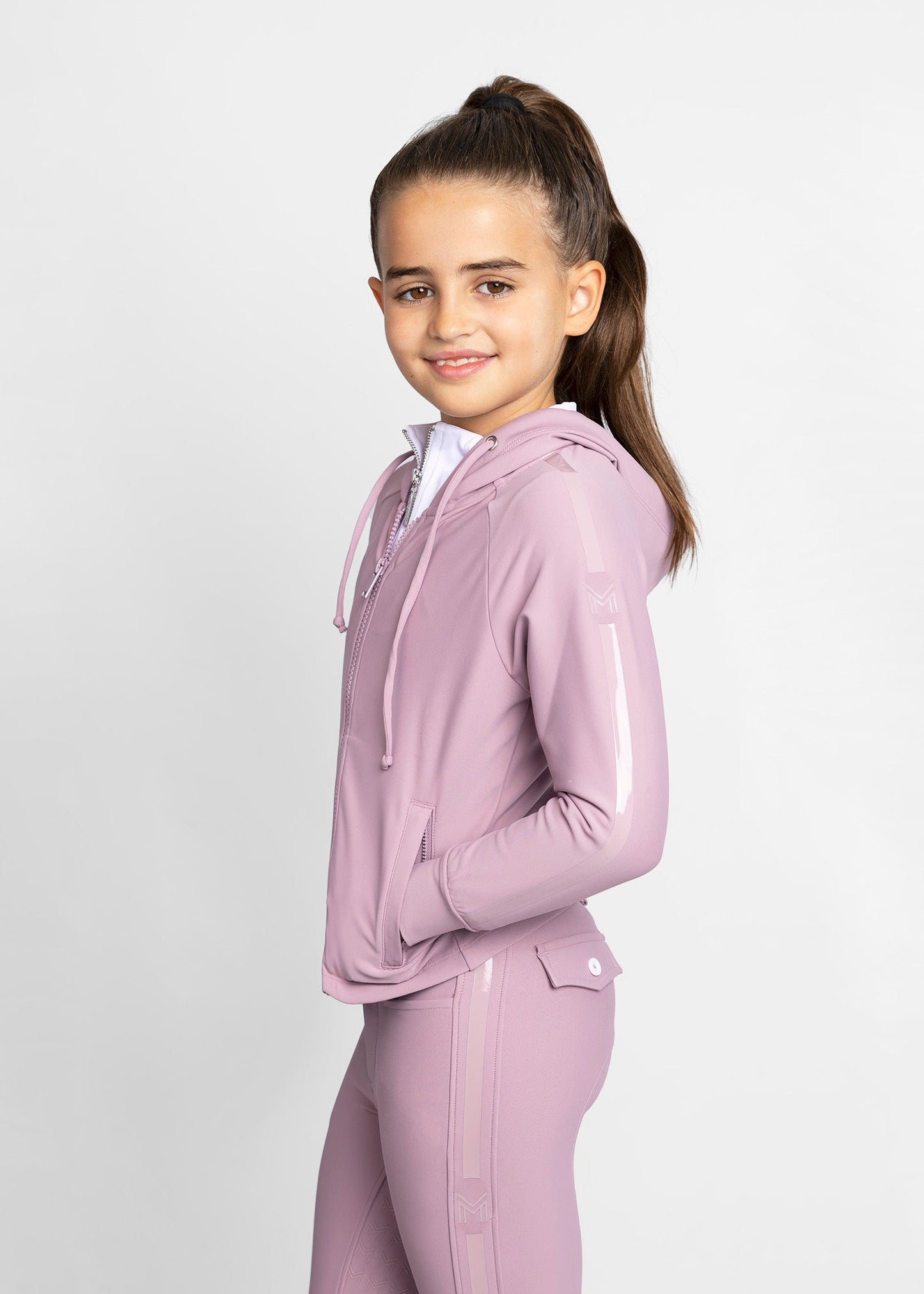 Producto ecuestre Maximilian Equestrian YR Reflection Zip Hoodie (Mauve) vista principal