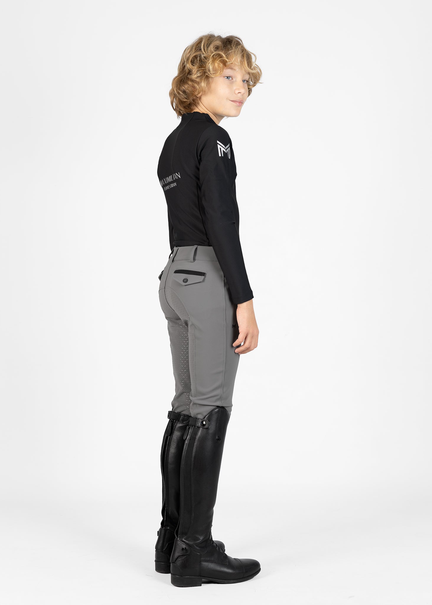 Producto ecuestre Maximilian Equestrian YR Performance Breeches (Grey) detalle 7