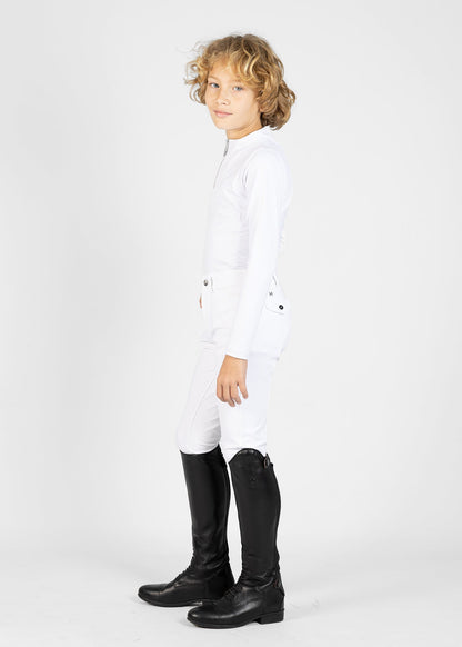 Producto ecuestre Maximilian Equestrian YR Performance Breeches (White) detalle 3