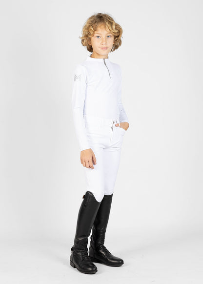 Producto ecuestre Maximilian Equestrian YR Performance Breeches (White) detalle 2