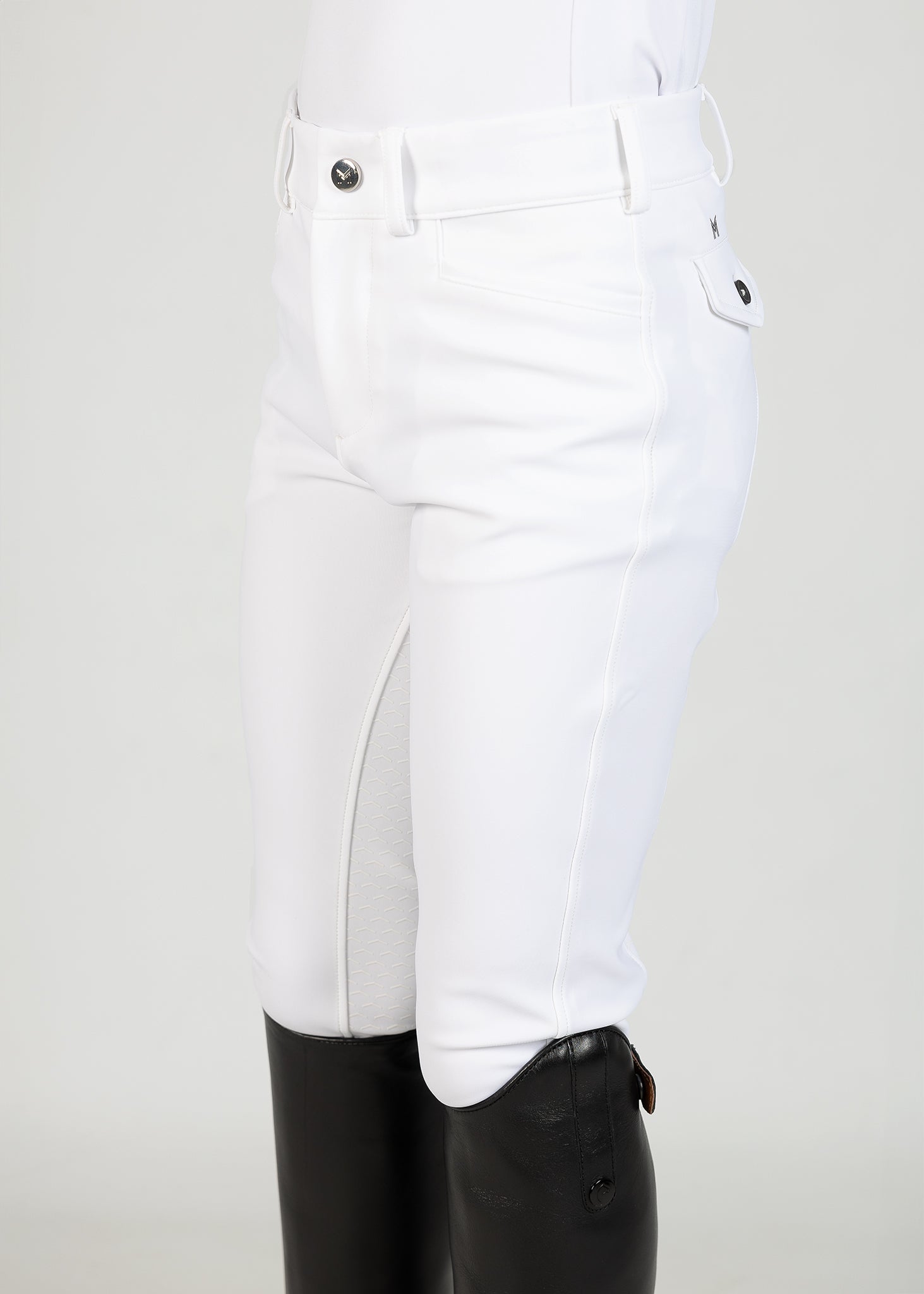 Producto ecuestre Maximilian Equestrian YR Performance Breeches (White) detalle 9