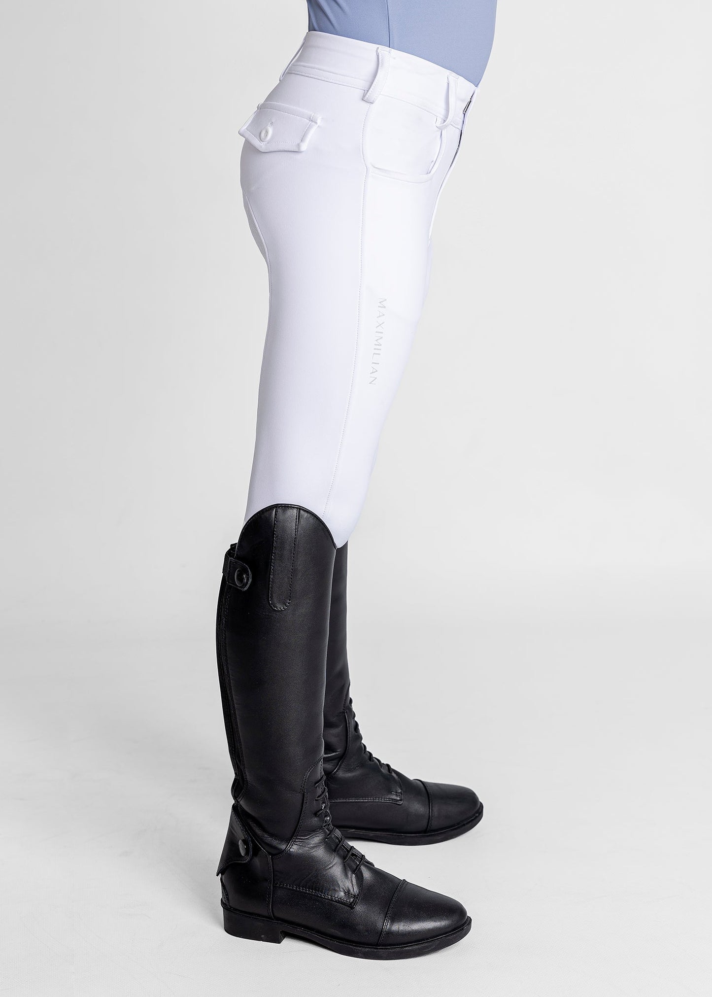 Producto ecuestre Maximilian Equestrian YR Reflection Breeches (White) detalle 3