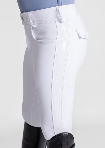 Producto ecuestre Maximilian Equestrian YR Reflection Breeches (White) detalle 8