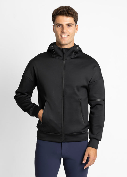 Camisetas Maximilian Equestrian Element Zip Hoodie (Black) para equitación