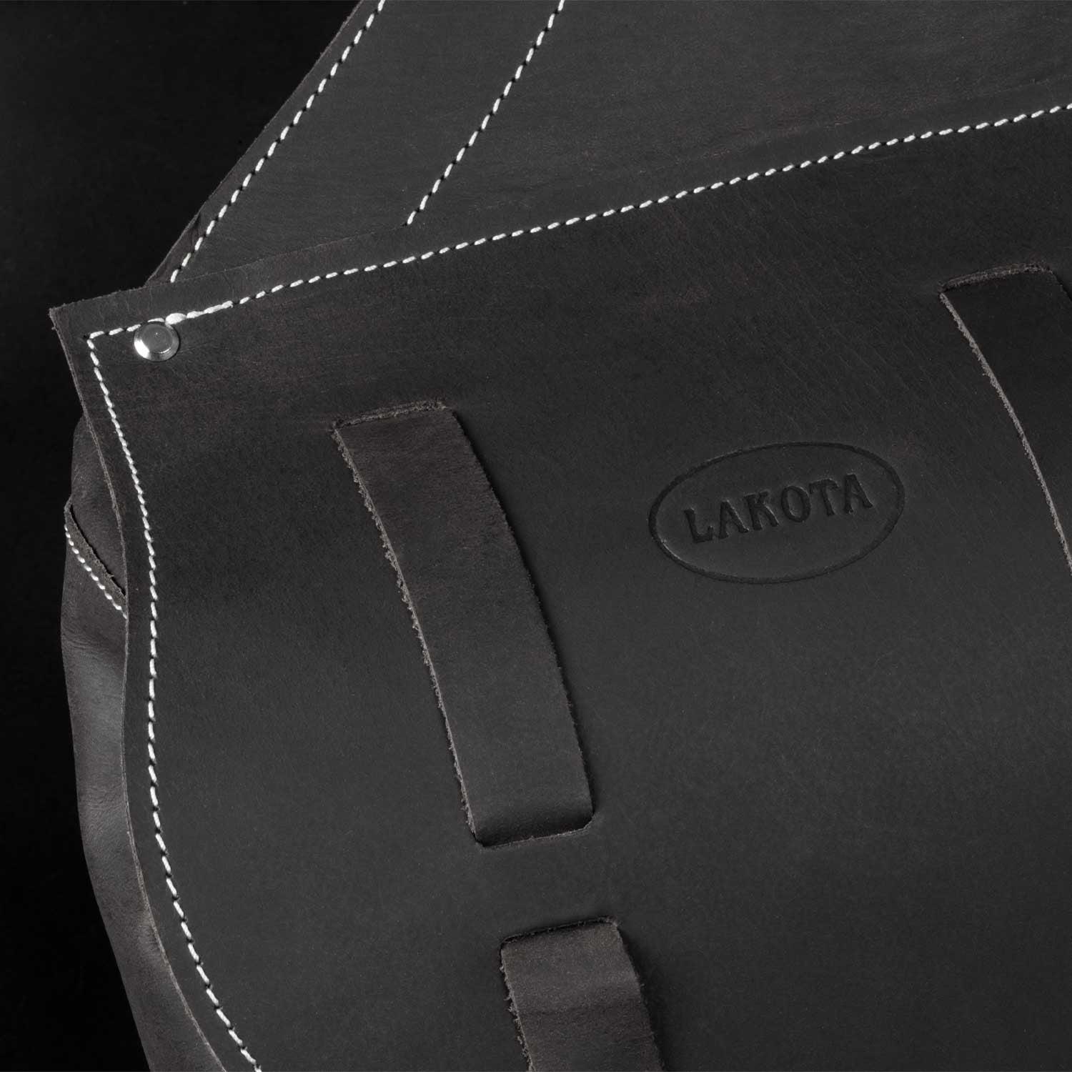 Bolso de ternero cierre de 3 cordones Lakota - Negro