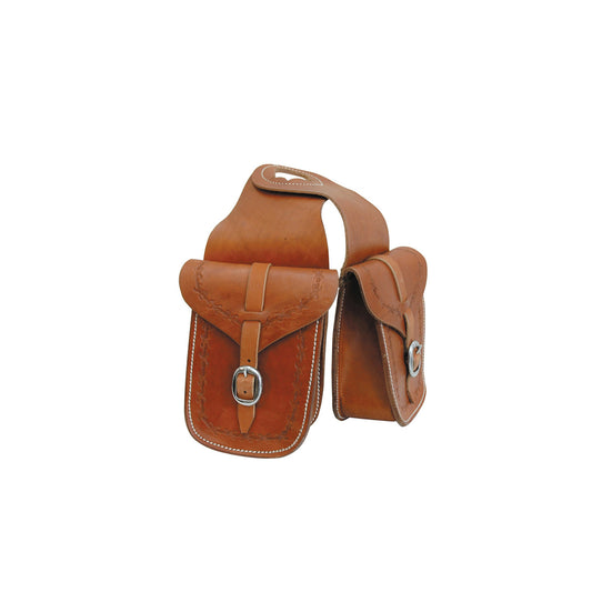 Bolsa delantera con borde de cuero estampado Lakota - Natural