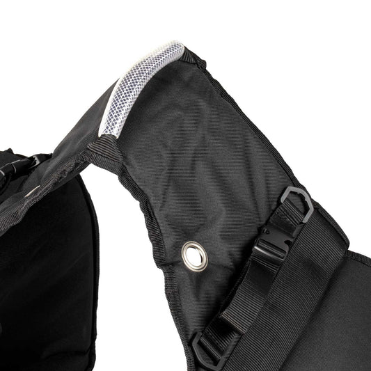 Alforja trasera deluxe 2 bolsillos Pool's - Negro
