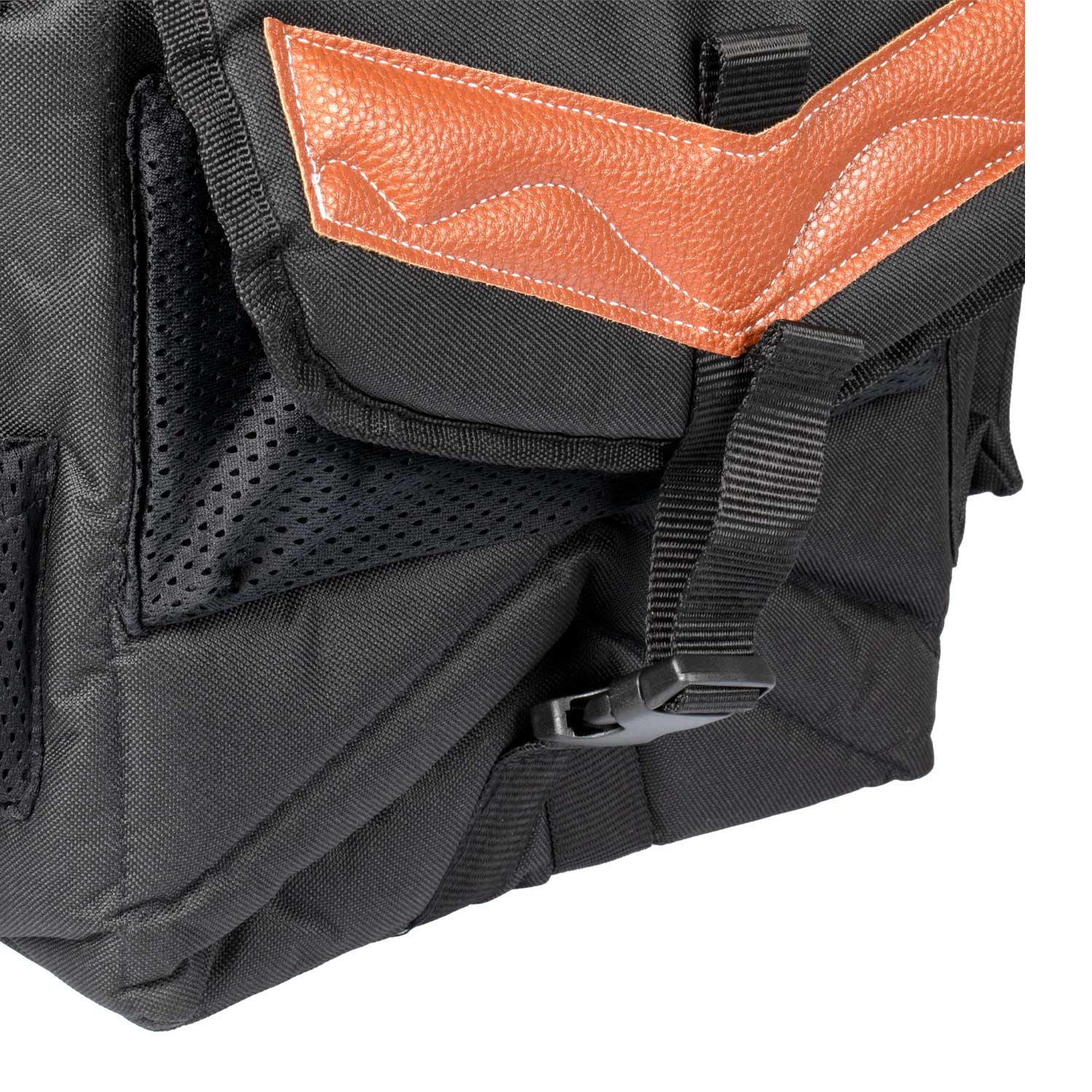 Alforja trasera deluxe 2 bolsillos Pool's - Negro