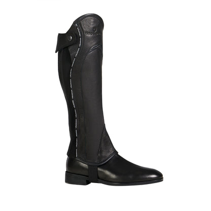 Polainas para niños con elástico suave de cuero Equestro - Negro