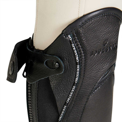 Polainas para niños con elástico suave de cuero Equestro - Negro