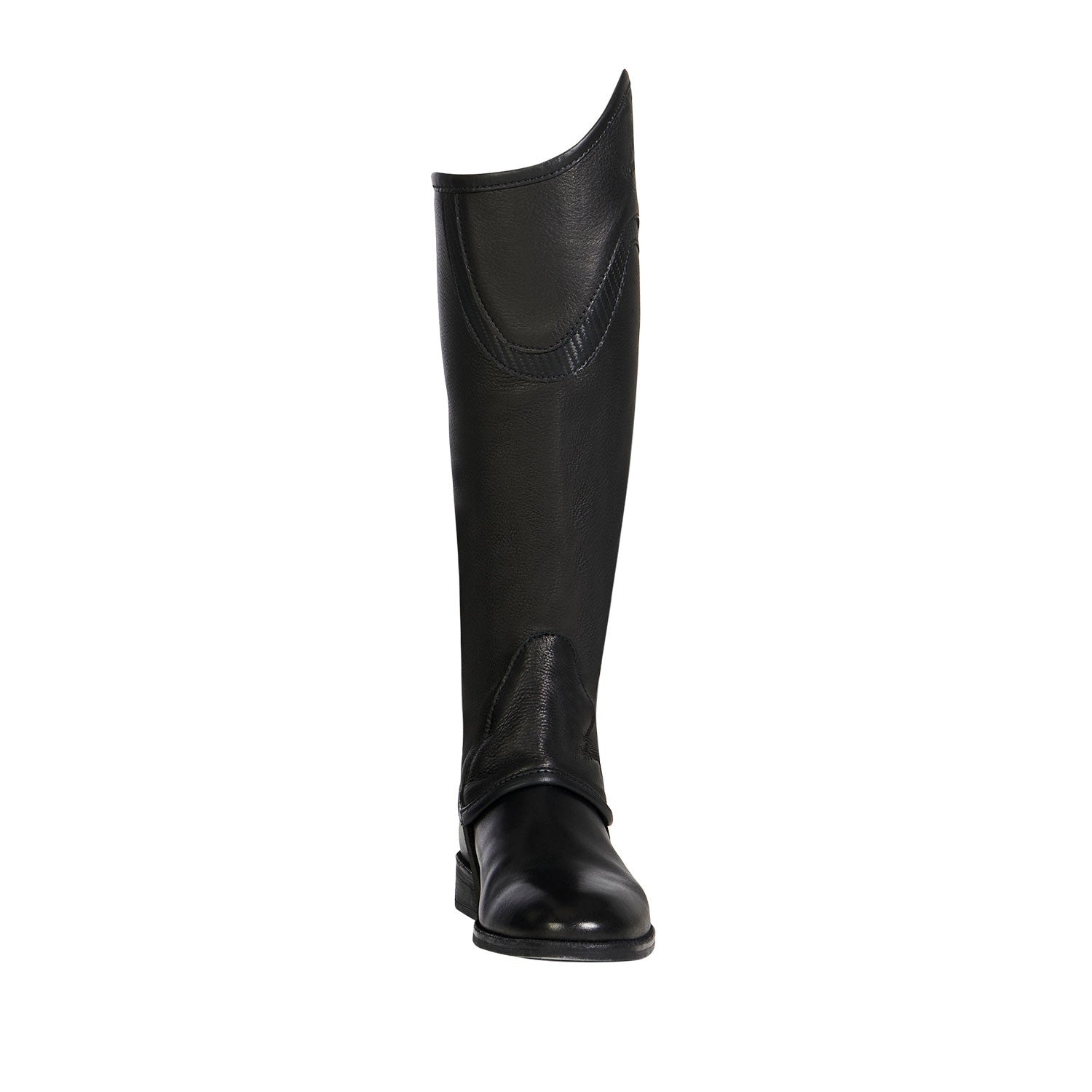 Polainas unisex de cuero con ribete en contraste Equestro - Negro