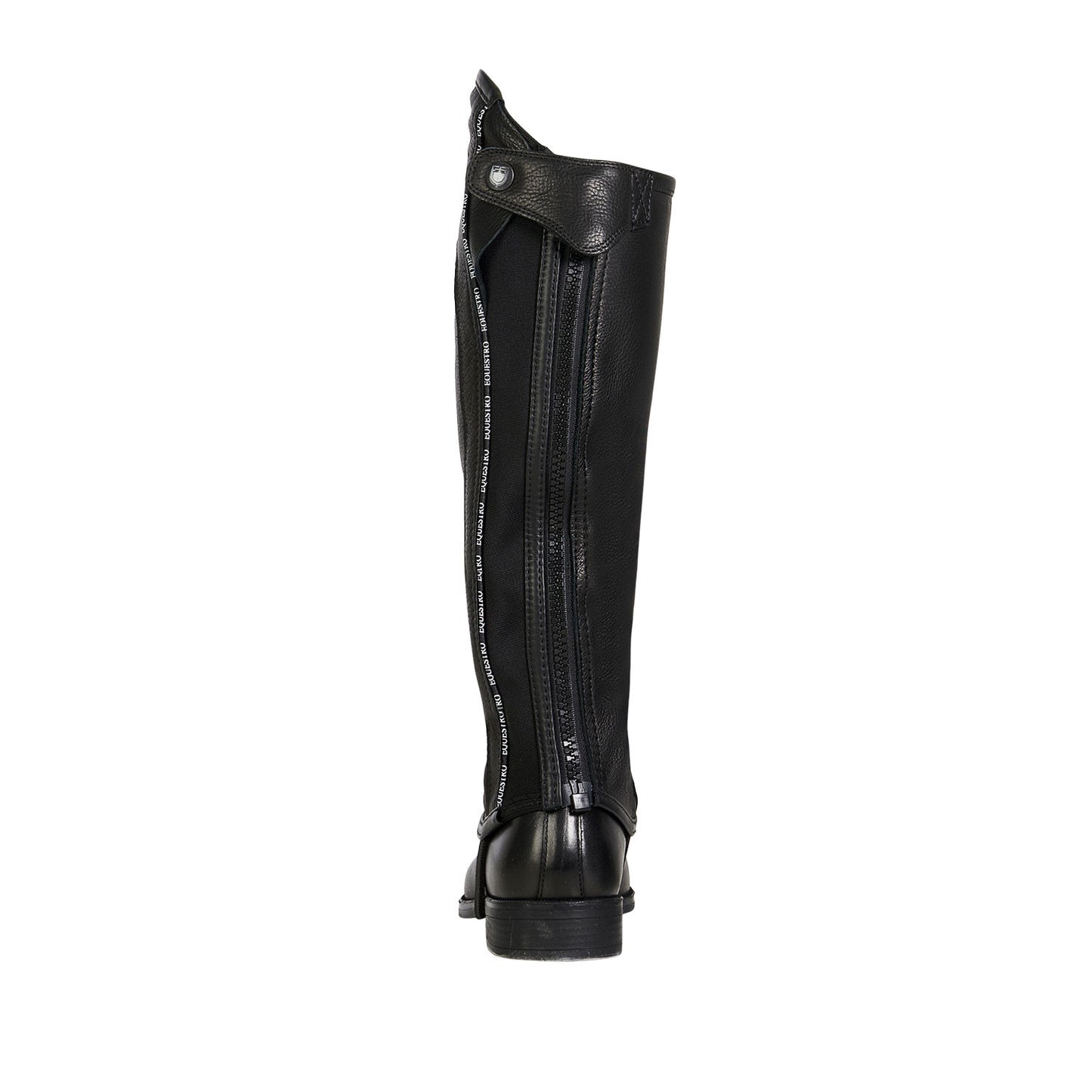Polainas unisex de cuero con ribete en contraste Equestro - Negro