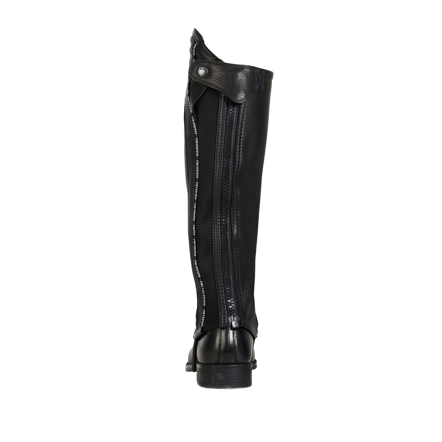 Polainas unisex de cuero con ribete en contraste Equestro - Negro